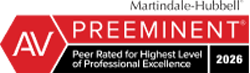 Martindale-Hubbell | AV Preeminent | Peer Rated for Highest Level of Professional Excellence | 2026